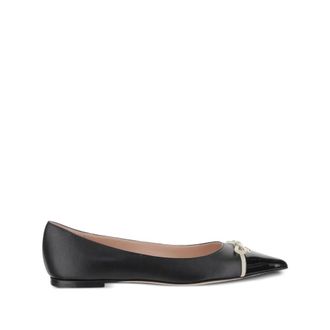 Valentino Garavani Ballerinas, female, Black, Size: 8 1/2 US Black VLogo Signature Flat Shoes