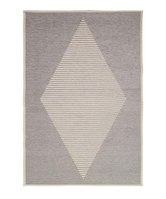 AFK Living Alfombra tejida estilo escandinavo gris 115 x 170 cm