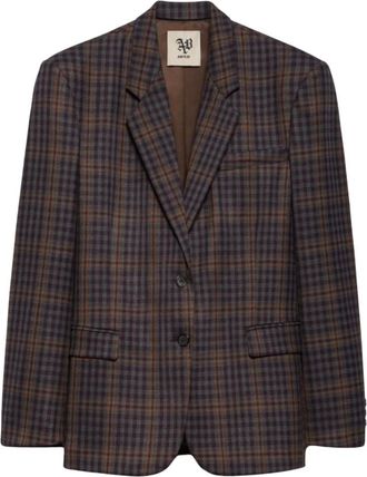 Aniye By Over Blazer Len - Dames - Jassen - Bruin - Maat: L Viscose