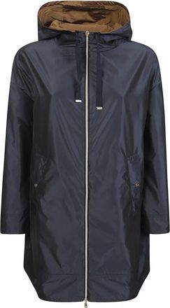 Herno Jassen - Dames - Parka Jassen - Blauw - L - Polyester - Jassen