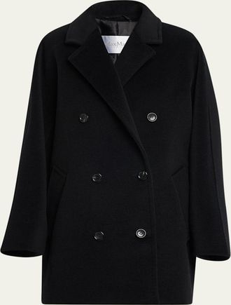 Max Mara Rebus Wool Double-Breasted Short Coat