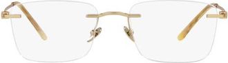 A|X Armani Exchange 55MM RECTANGLE in Matte Pale Gold/demo Lens at Nordstrom