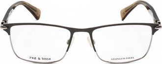Rag & Bone Mens Grey Rectangular Eyeglass Frames RNB7046