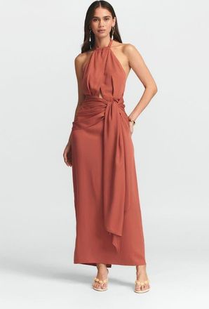 ST MRLO Nessie Midi Dress in Indian Red at Nordstrom, Size 10