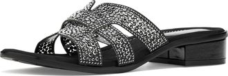 David Tate Cristal HSS26-175 Sandals Womens Black Open Toe Slip On ZOGG3842