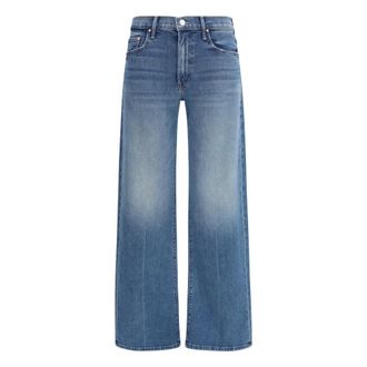 Mother Mid Rise Lasso Sneak Jeans - Dames - Jeans - Blauw - Maat: W26 Katoen