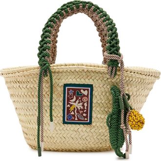 Alemais Alemais Macrame Midi Woven Basket bag - Beige - One Size