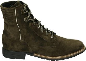 Durea Sportieve Groene Su&egrave;de Sneakers - Dames - Veterlaarzen - Groen - 40 1/2 EU - Su&egrave;de - Schoenen