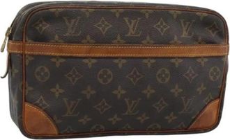 Louis Vuitton Pre-owned Vintage Monogram Clutch Bag - unisex - Vintage Clutch - Bruin - ONE Size - Leer - Vintage