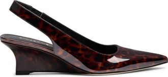 Stuart Weitzman Vinnie Sling Wedge 50 - Dames - Schoenen - Bruin - Maat: 36 EU Leer