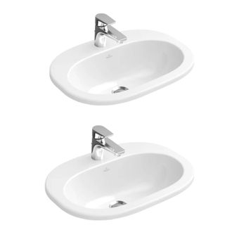 Villeroy & Boch Villeroy&boch - Conjunto De Dos Lavabos Encastrables Villeroy Et Boch O.novo Blanco Ceramicplus