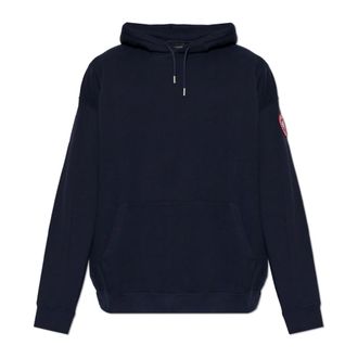 Canada Goose Hoodies, male, Blue, Size: M Sweatshirt with logo patch