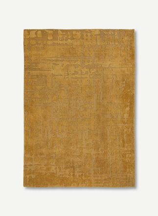 Louis De Poortere Dise&ntilde;o Baobab - Alfombra Estructura Efecto Terciopelo - Hecha En B&eacute;lgica - Acabado A Mano - Antideslizante Natural - 100% Poli&eacute;ster - Oro Madagascar -