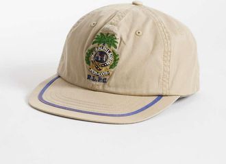 Polo Ralph Lauren Cappello con visiera beige kaki con logo-Rosa