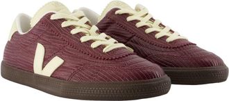 Veja Womens Panenka Sneaker Burgundy Calfskin