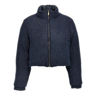 Thom Browne Herringbone Harris Tweed Reversible Down Jacket