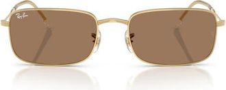 Ray-Ban 59mm Rectangle Sunglasses in Arista /Brown at Nordstrom