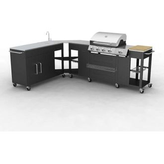 vidaXL Vidaxl - Barbecue a gas Montana, cucina portabile 4 bruciatori +1