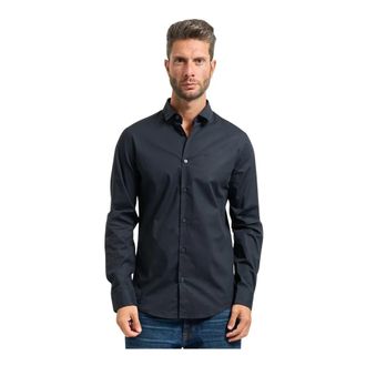 A|X Armani Exchange Slim Fit Shirt - Heren - Casual Overhemden - Blauw - S - Katoen - Overhemden
