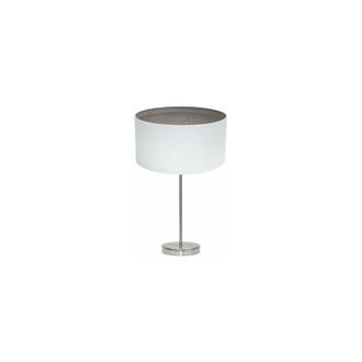 Fabrilamp Fabrilamp - Sobremesa Tatiana 1xe27 Niquel/blanco-mad.gris 63x30x30 Cm