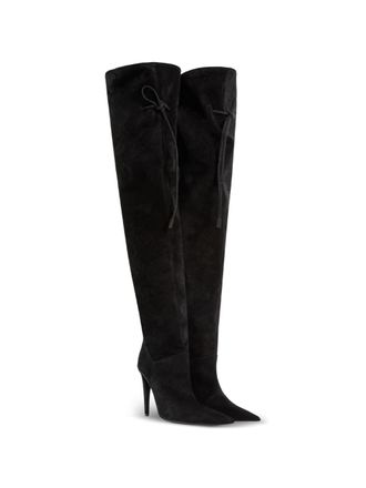 Giuseppe Zanotti Suede Pointed-Toe Boot - Black