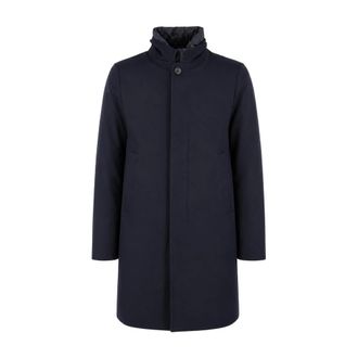Duno Heren, Mantels, Blauw, Maat: M Wol