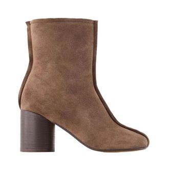 Maison Margiela Heeled Boots, female, Brown, Size: 10 US Ankle Boots - MM6 Maison Margiela - Leather - Brown