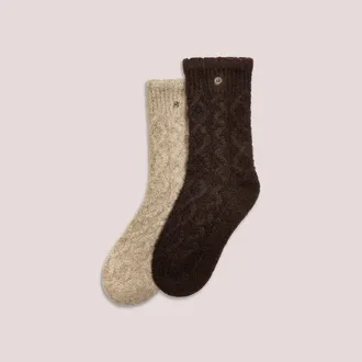 Lounge Cosy Kabelgebreide Sokken - Multi - One Size