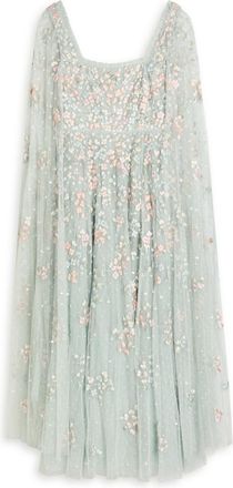 Needle & Thread Versailles Ditsy Floral-embroidered Tulle Gown - Light Blue - 12 (UK16 / XL)