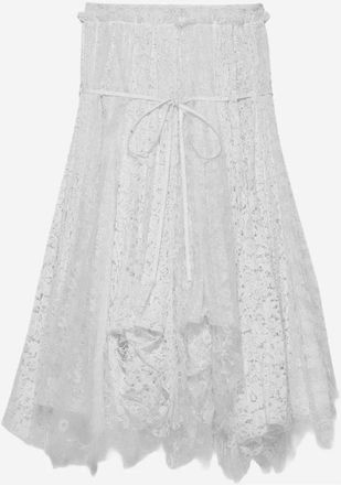 J.W.Anderson Dames, Rokken, Wit, Maat: XS Leer