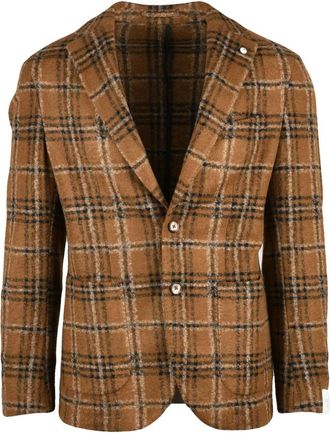 L.B.M. 1911 L.b.m. 1911, Jassen, Heren, Bruin, XL, Wol, Giacca Stondata