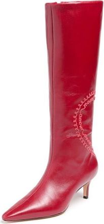 Cinq à Sept Casey Embroidered Heart Tall Boot in Bordeaux at Nordstrom, Size 10.5Us