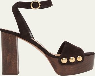 Gianvito Rossi 70mm Suede Platform Sandals