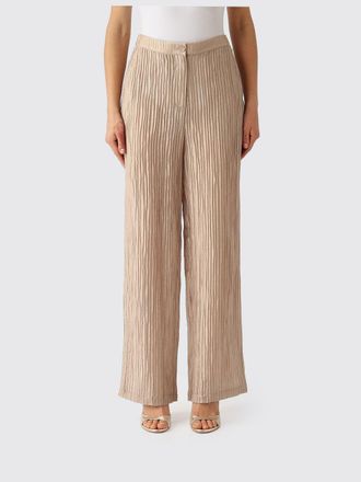 Emporio Armani Pantaloni palazzo Emporio Armani in misto lyocell plissettato