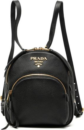 Prada 2000-2013 Vitello Daino rugzak - Zwart