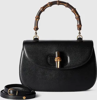Gucci Bamboo 1947 Medium Bag, Black, Leather