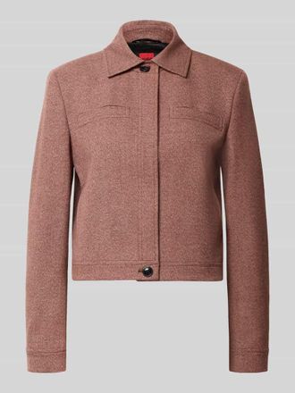 HUGO BOSS Regular Fit Kurzblazer mit Viskose-Anteil Modell Alitte in Mittelbraun, Gr&ouml;&szlig;e 32