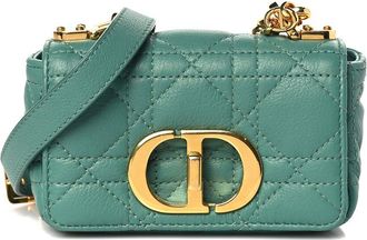 Dior Vert Tundra Supple Calfskin Micro Caro Bag (Authentic Pre-Loved)
