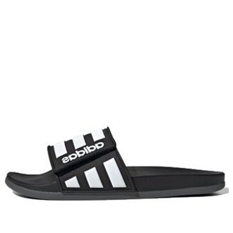 adidas Adilette Comfort ADJ Black White EG1344