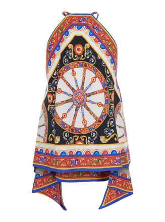 Dolce & Gabbana Carretto Silk Tank Top - Multicolor