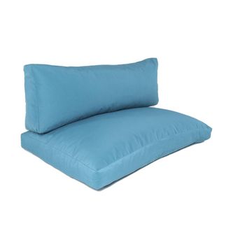 ED&Egrave;N JARD&Iacute; Coj&iacute;n asiento y respaldo de palet para exterior desenfundable turquesa