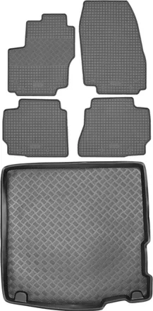 OEM Juego De Alfombrillas De Goma Para Coche Y Maletero Para Ford Mondeo Iv Estate (2007-2014)
