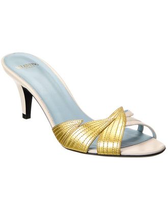 Valentino Foliefoliage 80 Leather Sandal