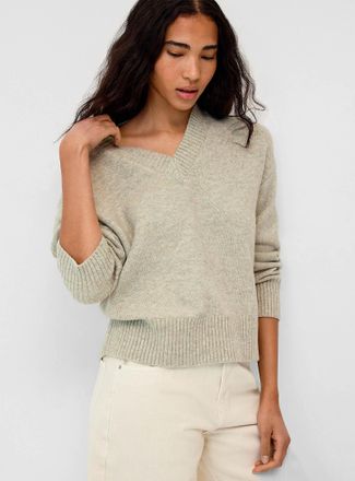 Twik Womens Plush knit V-neck sweater