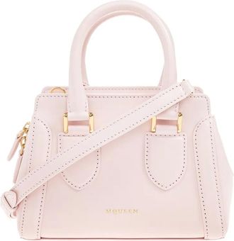 Alexander McQueen Borsa tote mini in pelle - Rosa