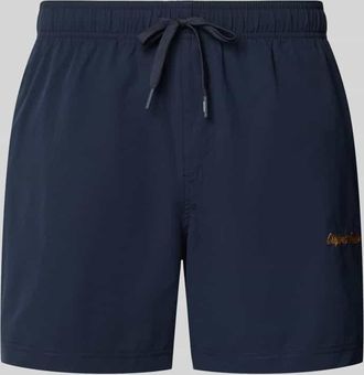 Jack & Jones Jack & Jones Badehose mit Label-Stitching Modell MAUI in Marine, Gr&ouml;&szlig;e XXL