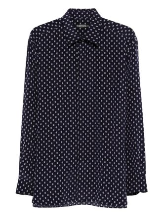 Tom Ford paisley-pattern shirt - Blu
