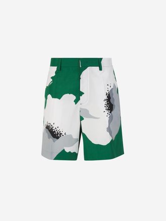 Valentino Garavani Valentino Flower Portrait Motif Bermuda Shorts