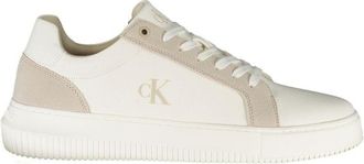 Calvin Klein Mens Ck Jeans Lowtop Sneakers Casual - Ivory - Size EU 41
