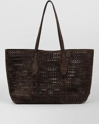 Gianni Chiarini rectangular tote bag cutout design handles